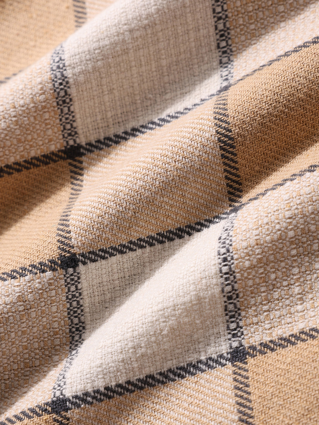 Men's Beige Relaxed Fit Casual Shirt