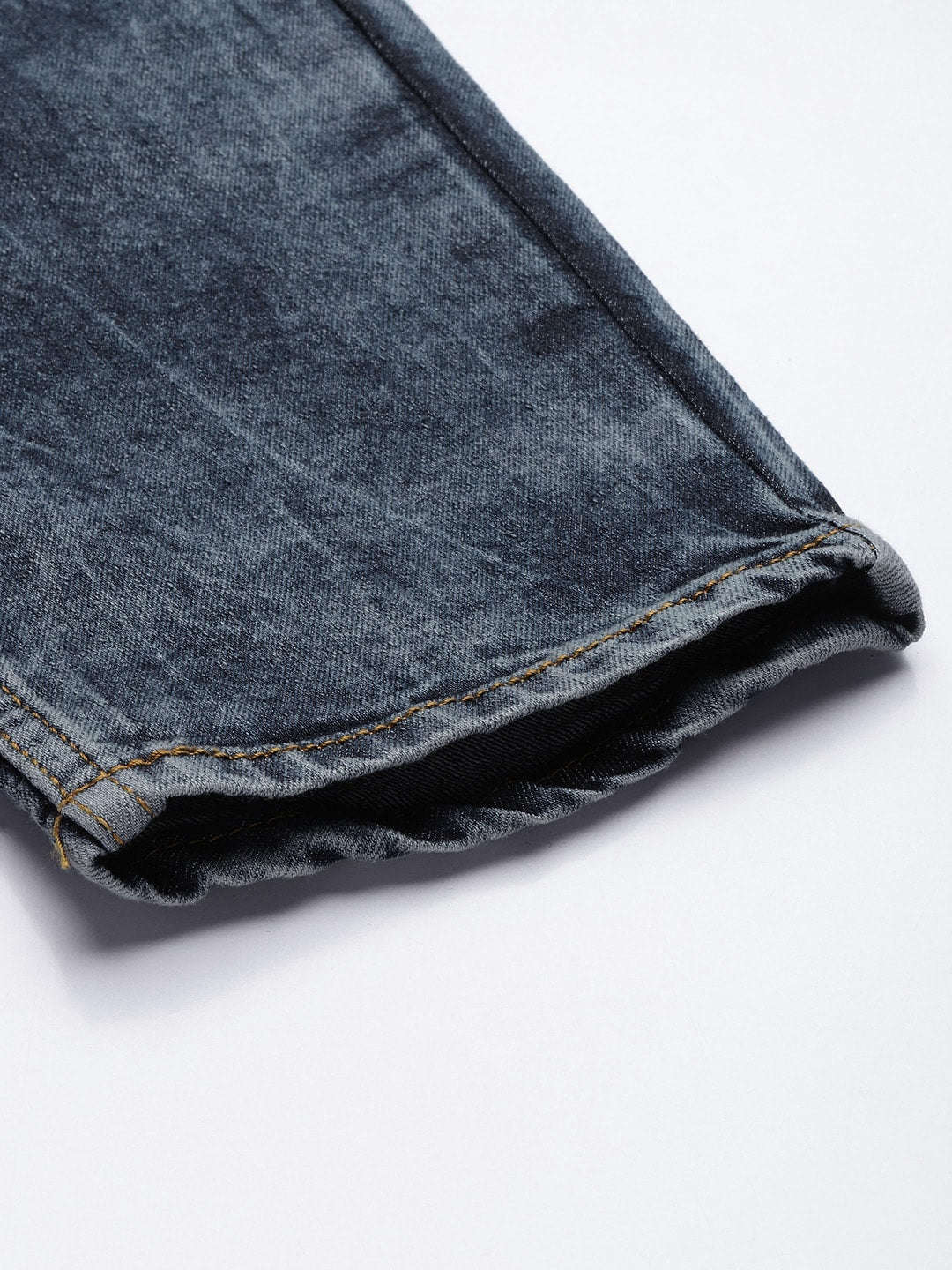 Men's Blue Slim Fit Solid Street Wear Jeans