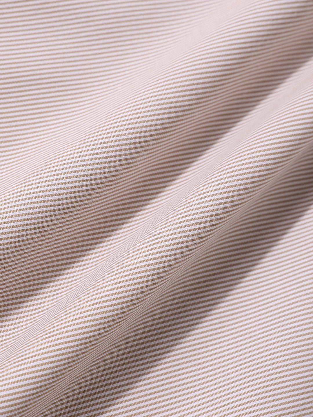 Men's Beige Slim Fit Striped Formal Shirt