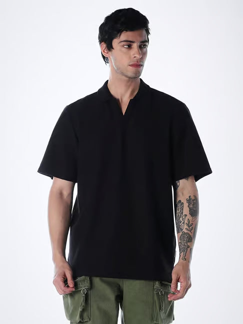 Black regular Fit T-Shirts