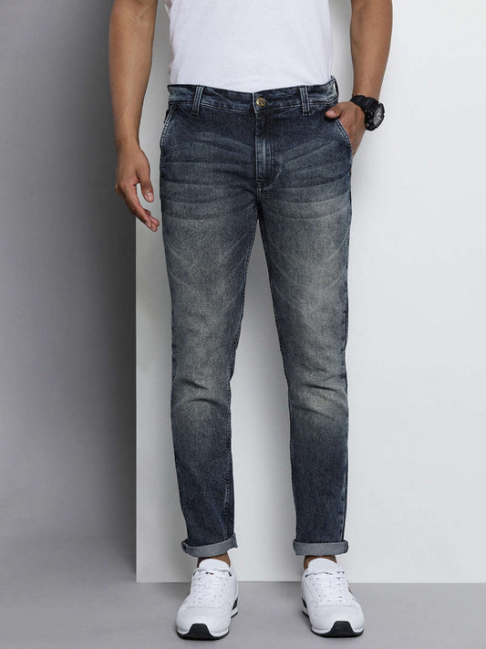 Men's Rag Blue Slim Fit Solid Casual Jeans