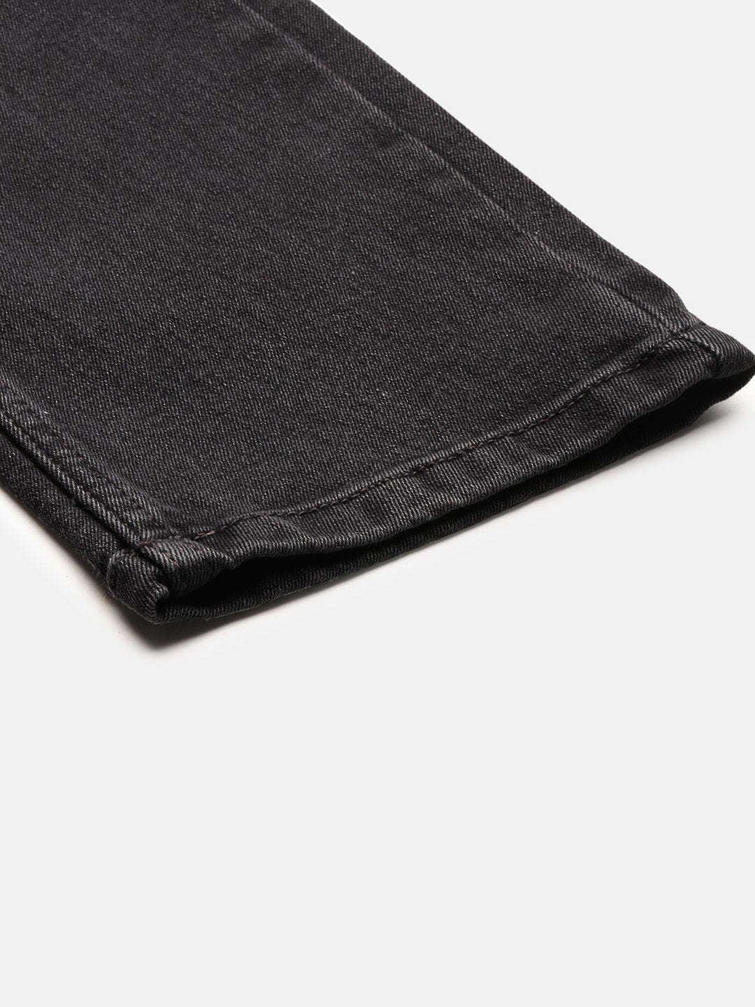 Men's Grey Slim Fit Solid Casual Jeans