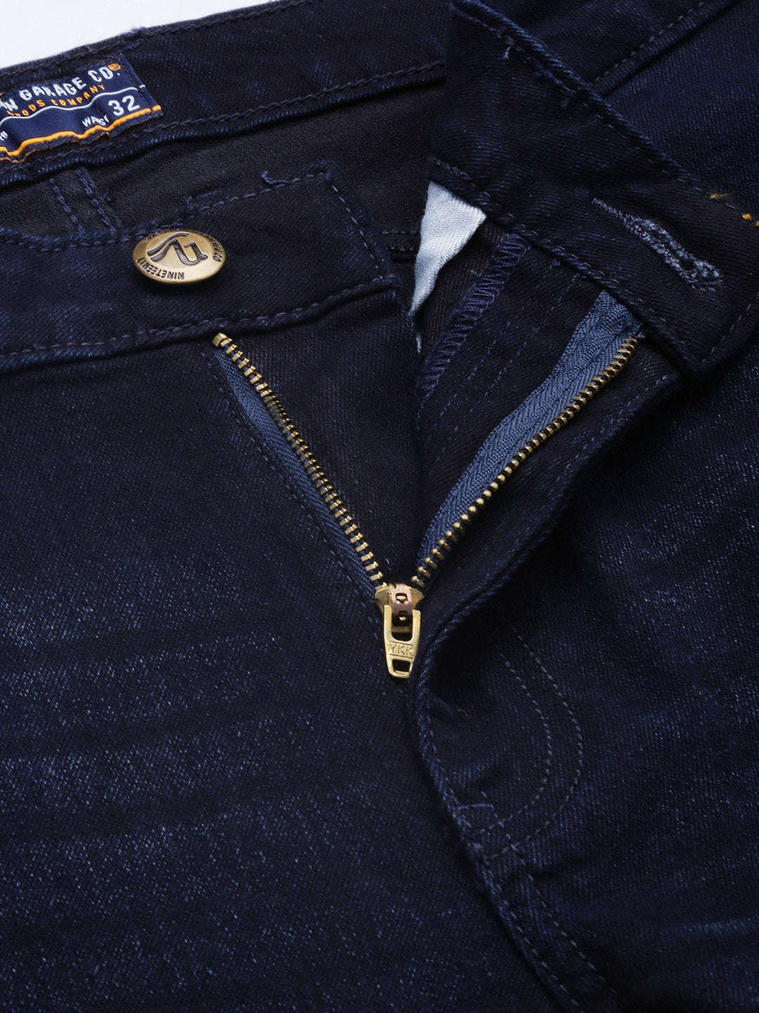 Men's Blue Bootcut Solid Mid-Rise Stretchable Jeans