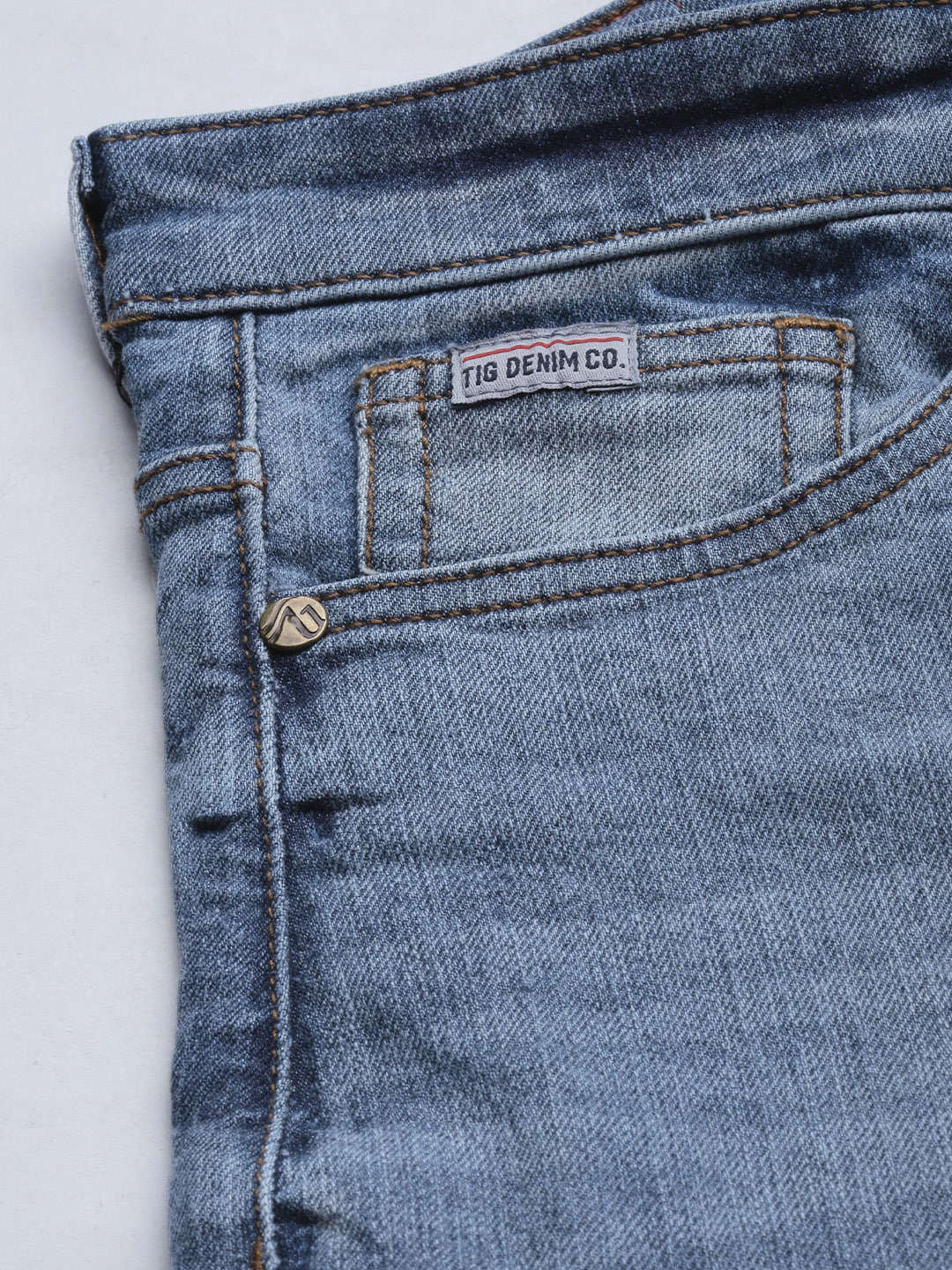 Men's Blue Slim Fit Solid Casual Jeans