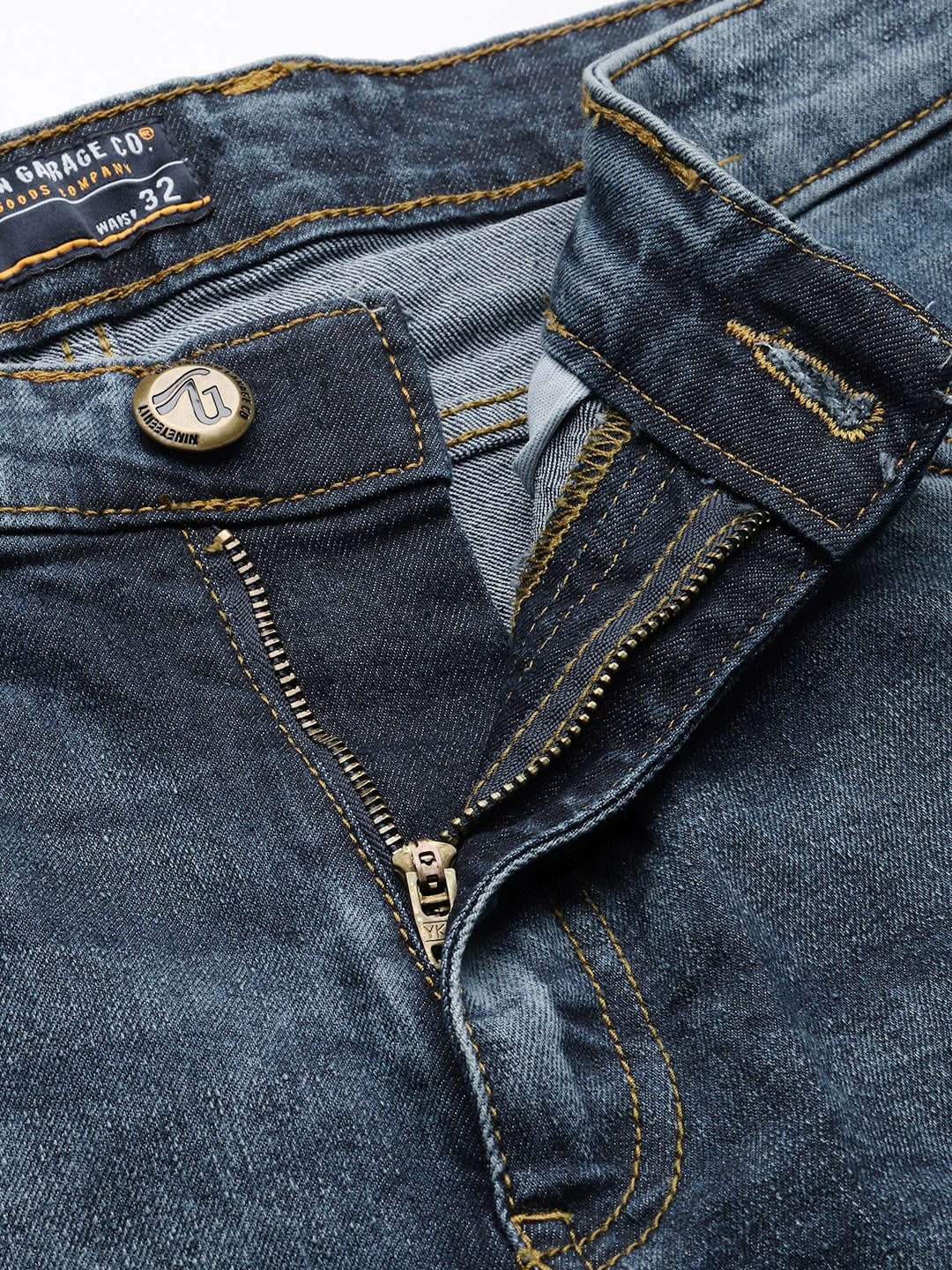 Men's Blue Slim Fit Solid Street Wear Jeans