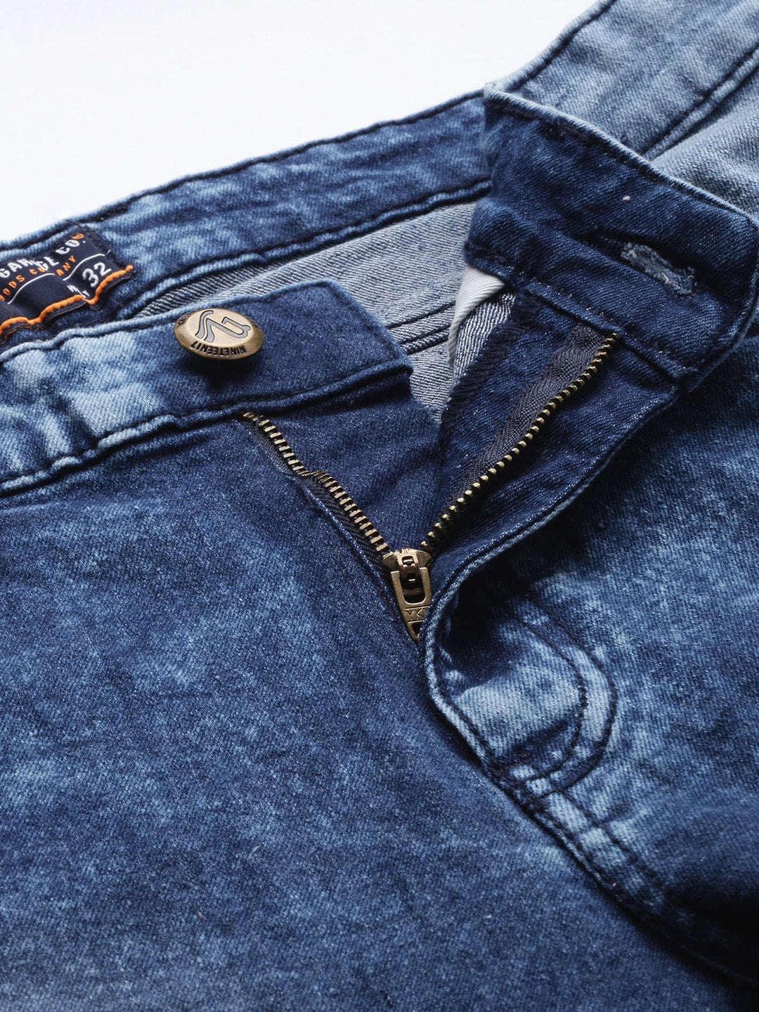 Men's Blue Slim Fit Solid Casual Jeans